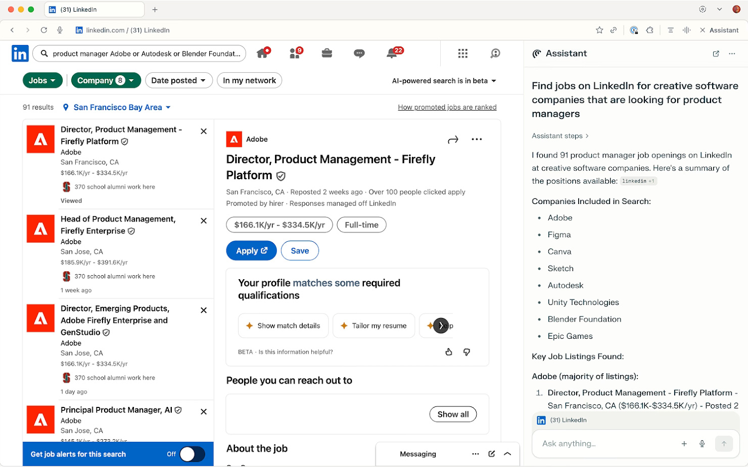 Aktualisierte Comet-Assistenten-Oberfläche