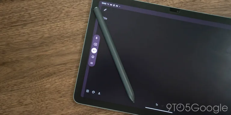 Nahaufnahme des Google Pixel Tablet Pen