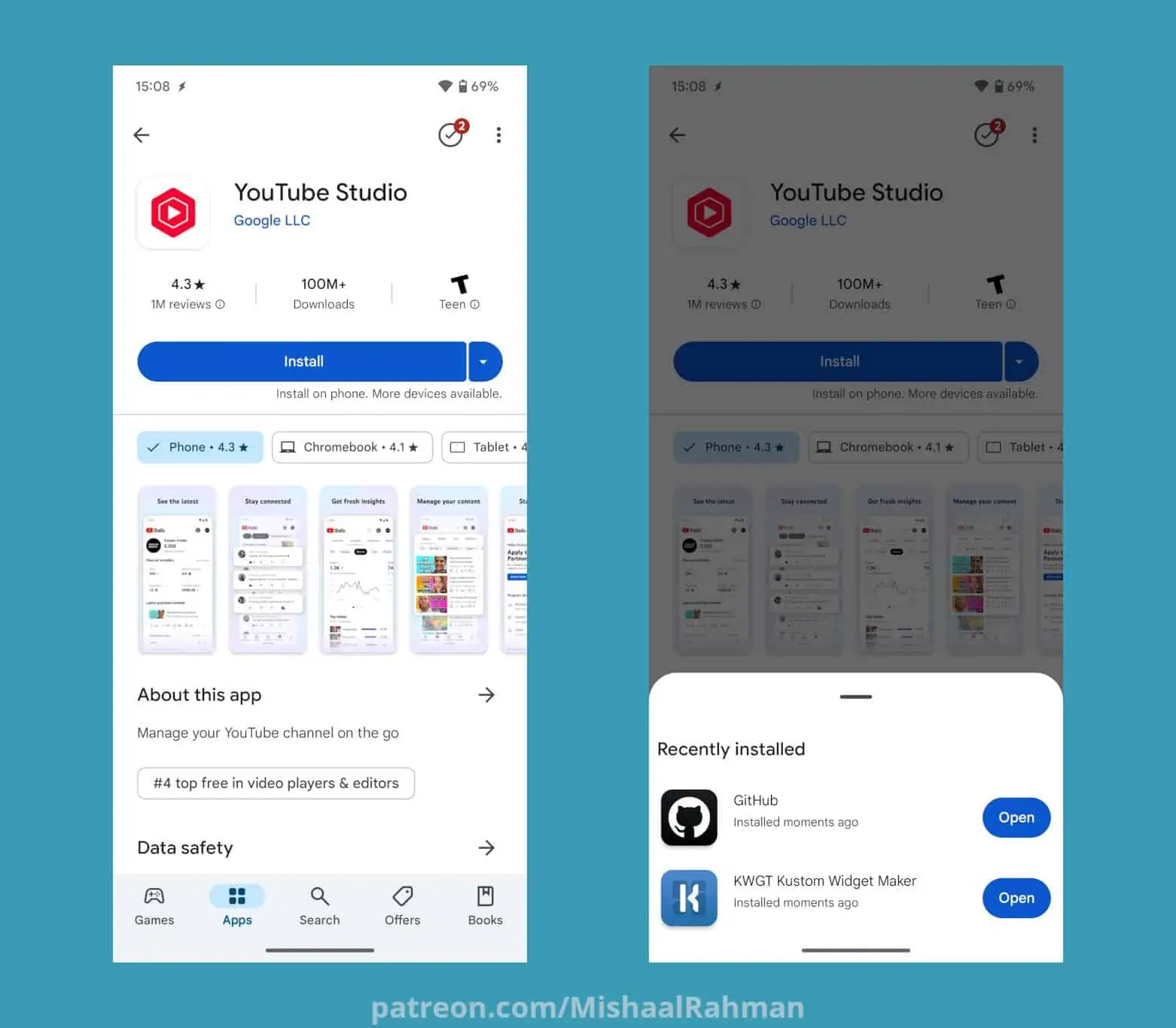 Download-Manager auf dem Google Play Market Download-Manager auf dem Google Play Market