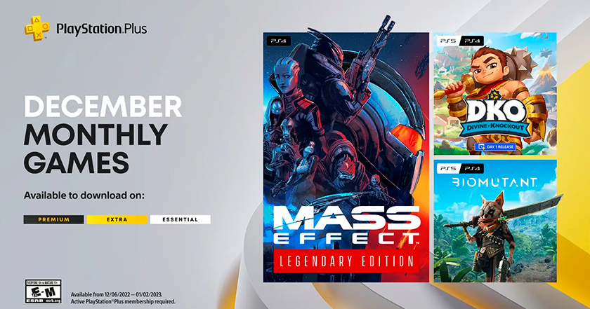 Mass Effect Legendary Edition, Biomutant und Divine Knockout: Spiele, die PlayStation Plus-Abonnenten im Dezember erhalten Mass Effect Legendary Edition, Biomutant und Divine Knockout: Spiele, die PlayStation Plus-Abonnenten im Dezember erhalten
