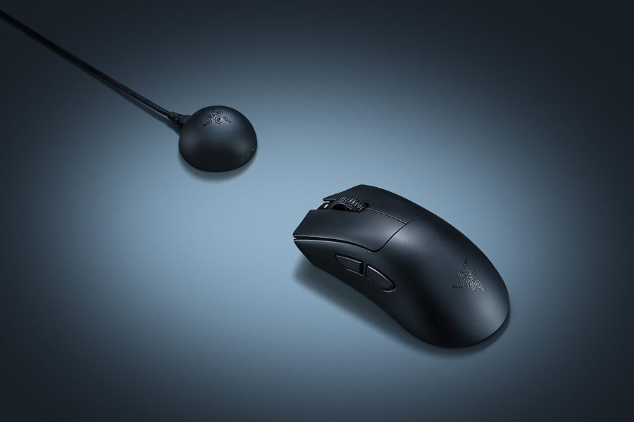 Obenansicht der Razer DeathAdder V4 Pro