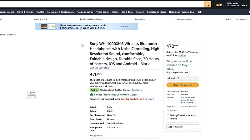 Screenshot von Amazon Screenshot von Amazon
