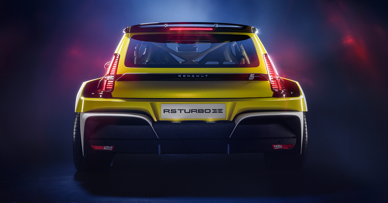 Renault 5 Turbo 3E in Aktion auf der Rennstrecke