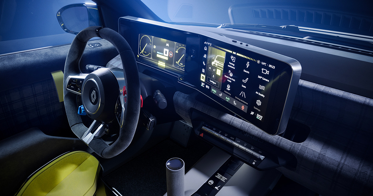 Renault 5 Turbo 3E in sportlicher Umgebung