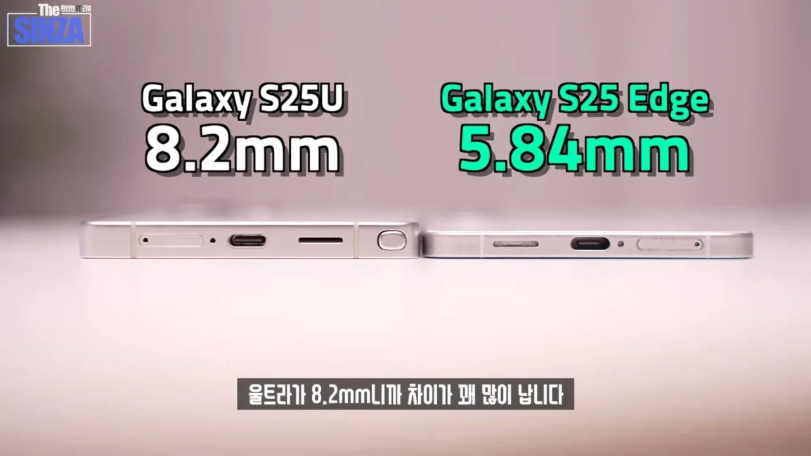 Samsung Galaxy S25 Edge im Hintergrund