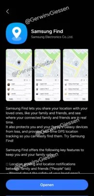 Neue Samsung Find-Schnittstelle in One UI 7