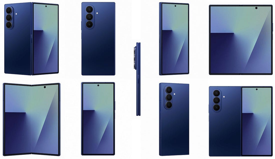 Samsung Galaxy Z Fold 7 in der Blue Shadow Farbe Samsung Galaxy Z Fold 7 in der Blue Shadow Farbe