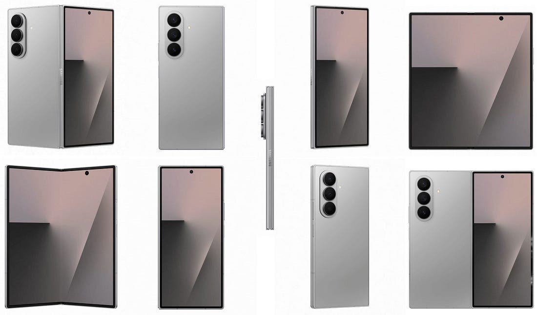 Samsung Galaxy Z Fold 7 in der Silver Shadow Farbe Samsung Galaxy Z Fold 7 in der Silver Shadow Farbe