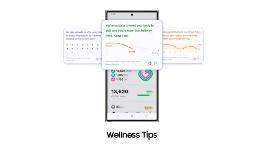 Aktualisiertes Galaxy AI Wellness Tips Zifferblatt auf der Samsung Galaxy Watch 5