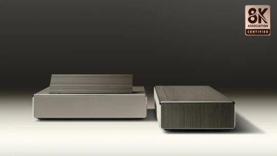 Samsung Die Premiere 8K Samsung Der Premiere 8K. Illustration des neuen Projektors von Samsung