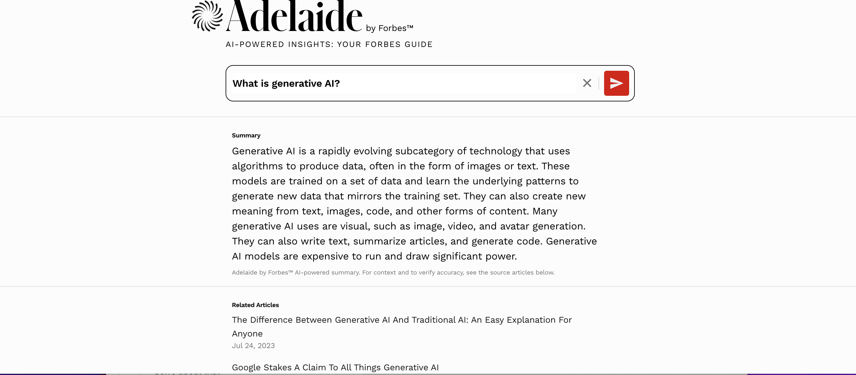 Forbes führt Beta-Version der KI-gestützten Suche für personalisierte Empfehlungen ein-2 Forbes führt Beta-Version der KI-gestützten Suche für personalisierte Empfehlungen ein-2