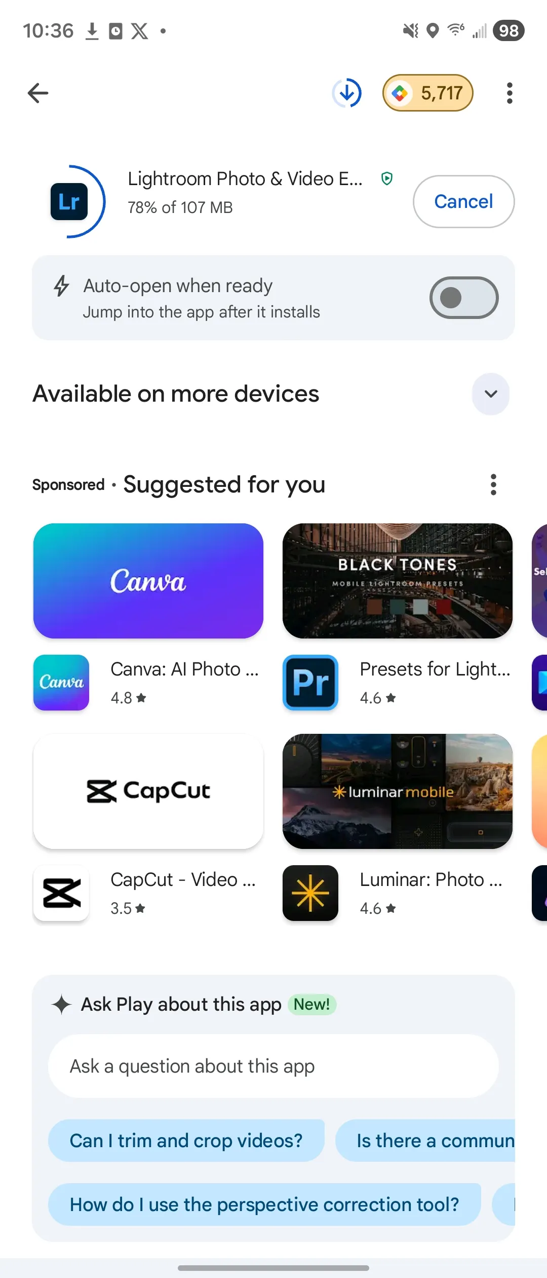 Screenshot des Google Play Stores Screenshot des Google Play Stores