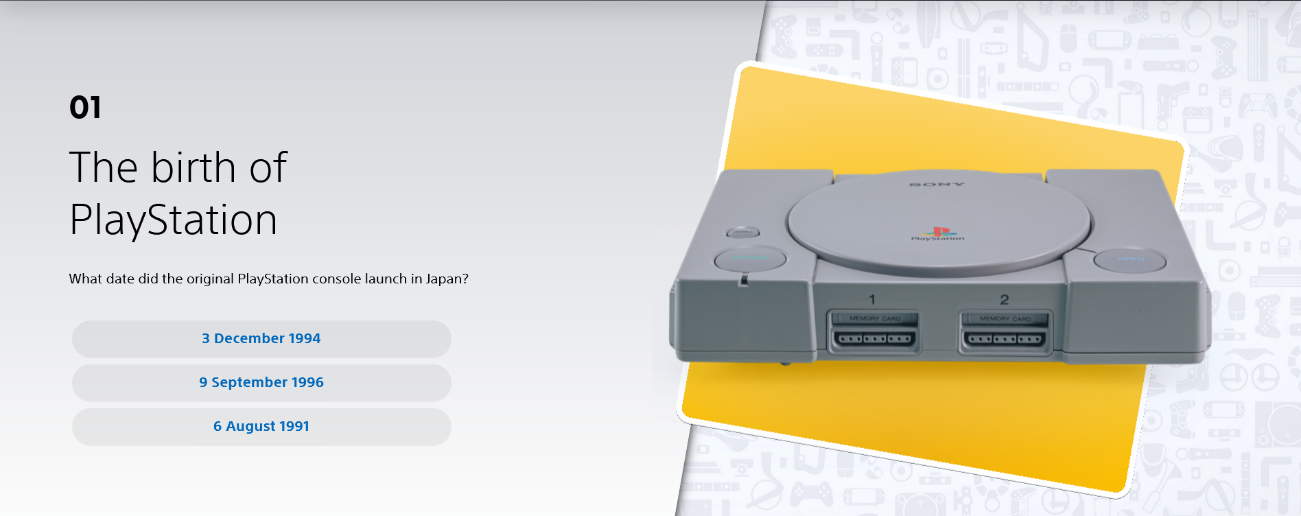 Screenshot aus dem Quiz Screenshot aus dem Quiz. Illustration von PlayStation