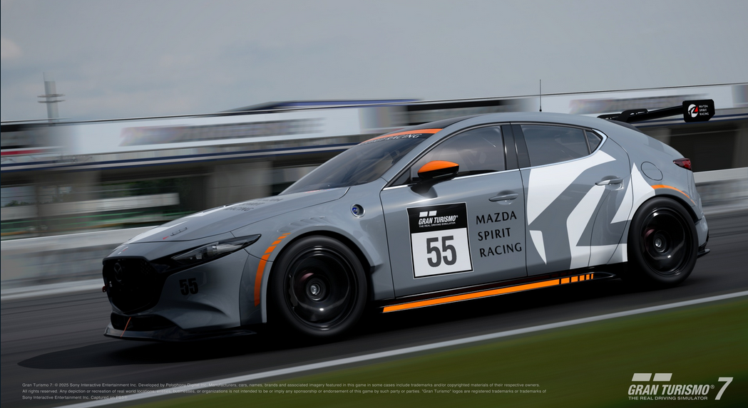 Screenshot der neuen Außenfarbe der Karosserie des Mazda 3 Gr.4 Screenshot der neuen Außenfarbe der Karosserie des Mazda 3 Gr.4