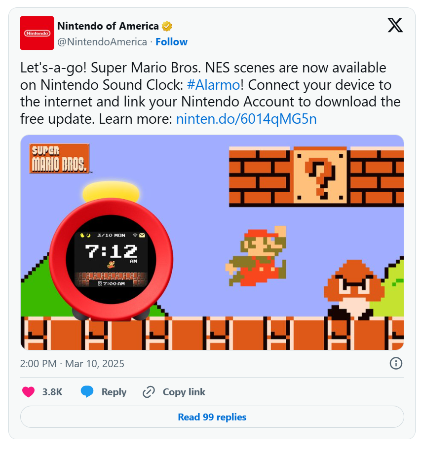 Nintendo Alarmo Wecker