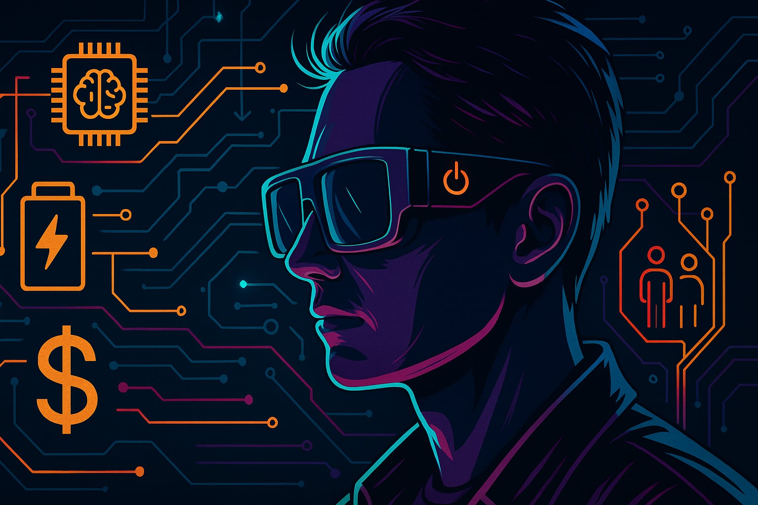 Warum sind intelligente Brillen noch nicht auf dem Vormarsch?-6 Illustratives Bild einer intelligenten Brille als Zubehör