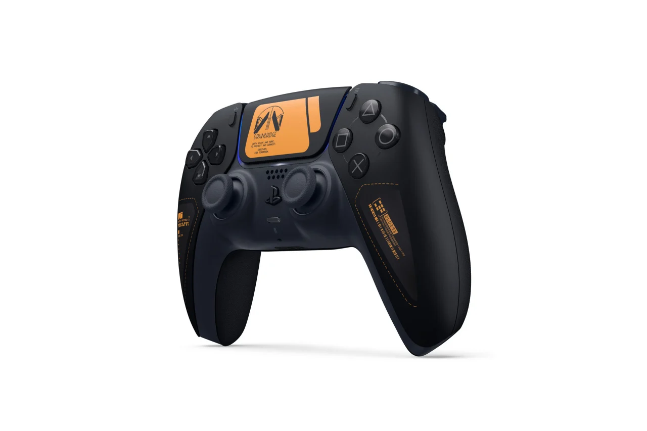DualSense-Gamepad mit DrawBridge-Logo DualSense-Gamepad mit DrawBridge-Logo
