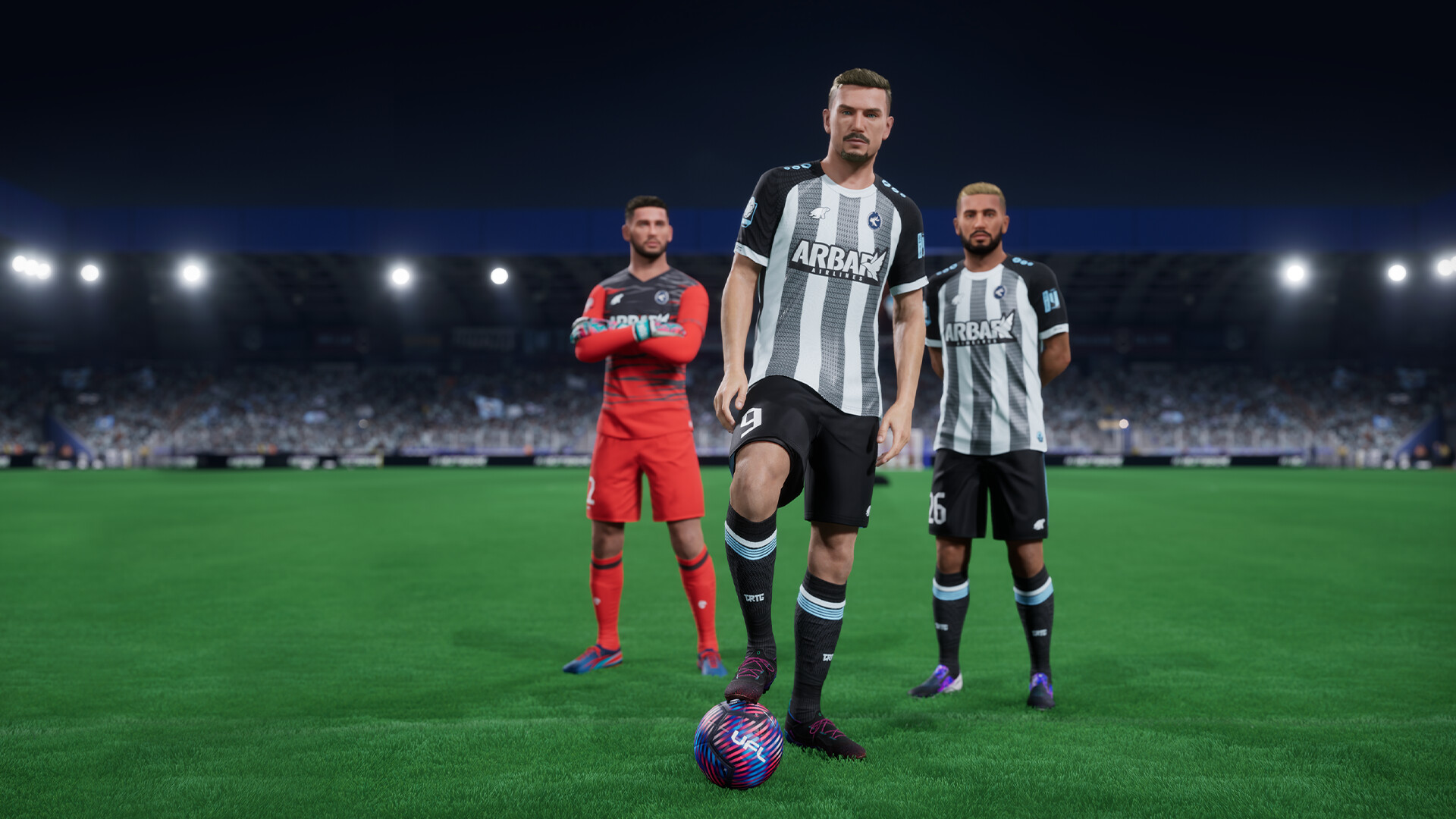 Ein Spieler im UFL-Spiel Ein Spieler im UFL-Spiel