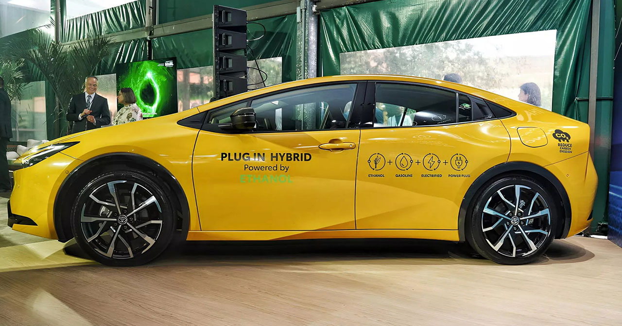 Toyota Prius PHEV + Ethanol. Foto: Toyota Toyota Prius PHEV + Ethanol. Foto: Toyota