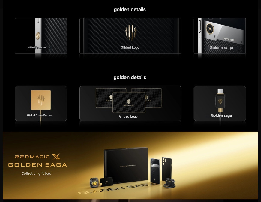 Neues Modell des Smartphones RedMagic X Golden Saga