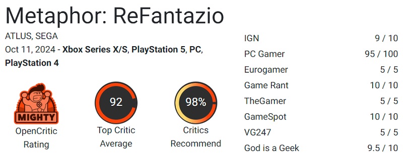 "Eines der besten Spiele des Jahres" - Kritiker schwärmen vom JRPG Metaphor: ReFantazio. Die Autoren von Persona haben sich selbst übertroffen!-3 "Eines der besten Spiele des Jahres" - Kritiker schwärmen vom JRPG Metaphor: ReFantazio. Die Autoren von Persona haben sich selbst übertroffen!-3