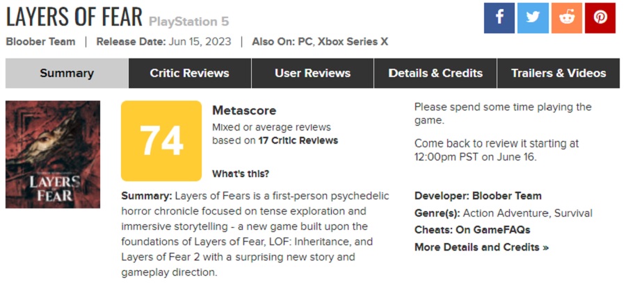 Das beste Spiel von Bloober Team, aber kein Gruselspiel - Kritiker haben Layers of Fear (2023) gemischt aufgenommen-2