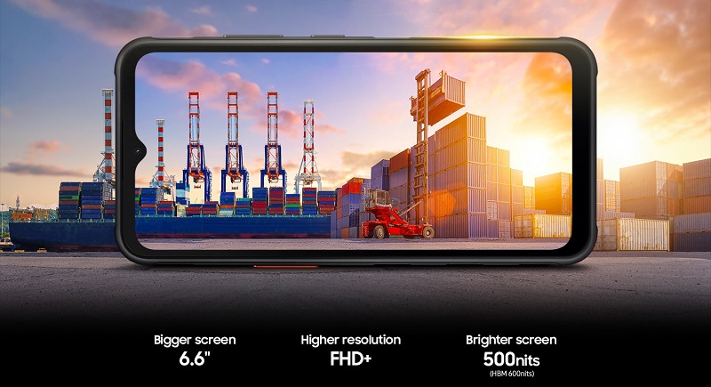 Samsung Galaxy XCover 7 Pro mit eingeschaltetem Bildschirm Samsung Galaxy XCover 7 Pro mit eingeschaltetem Bildschirm