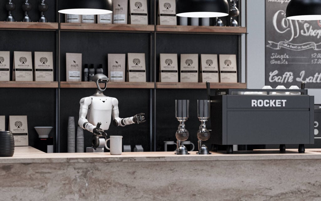 Humanoider Roboter Unitree G1-D mit Rädern