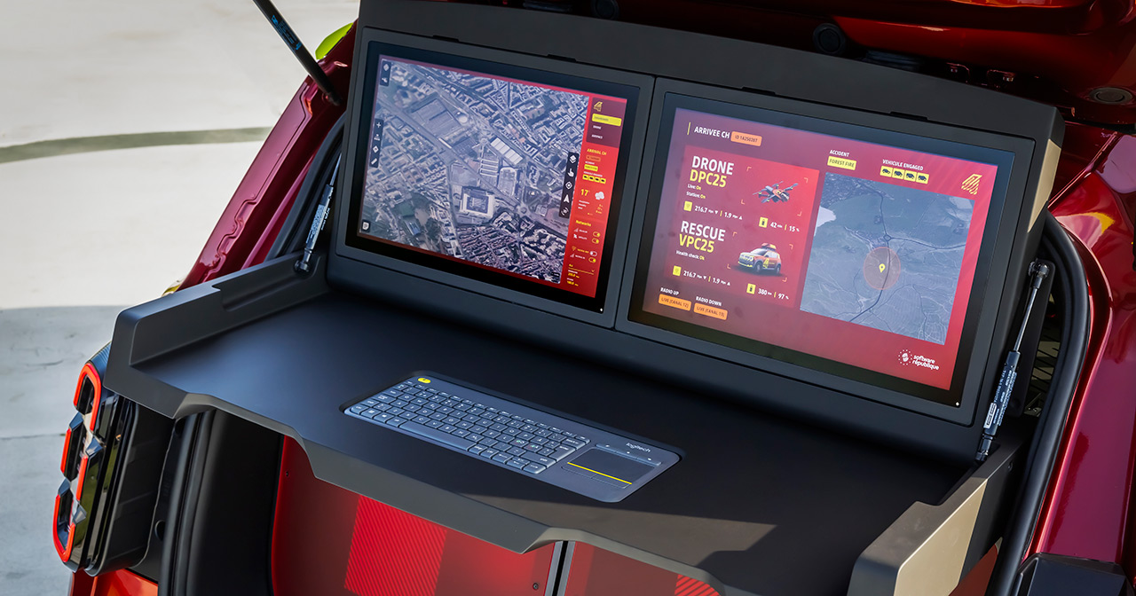 Vision 4Rescue Elektrofahrzeug mit Drohnen Vision 4Rescue Elektrofahrzeug mit Drohnen