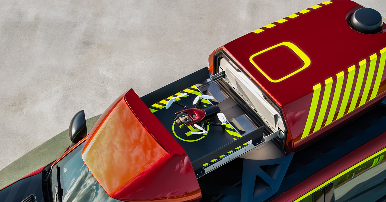 Innenraum des Vision 4Rescue Elektrofahrzeugs Innenraum des Vision 4Rescue Elektrofahrzeugs