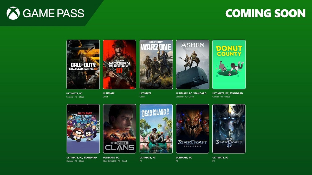 Call of Duty: Black Ops 6, zwei StarCraft, Dead Island 2 und mehr erwarten Xbox Game Pass-Abonnenten in der zweiten Oktoberhälfte